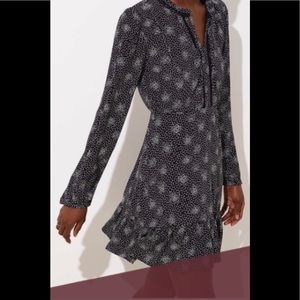 LOFT Black and White Dot Dress